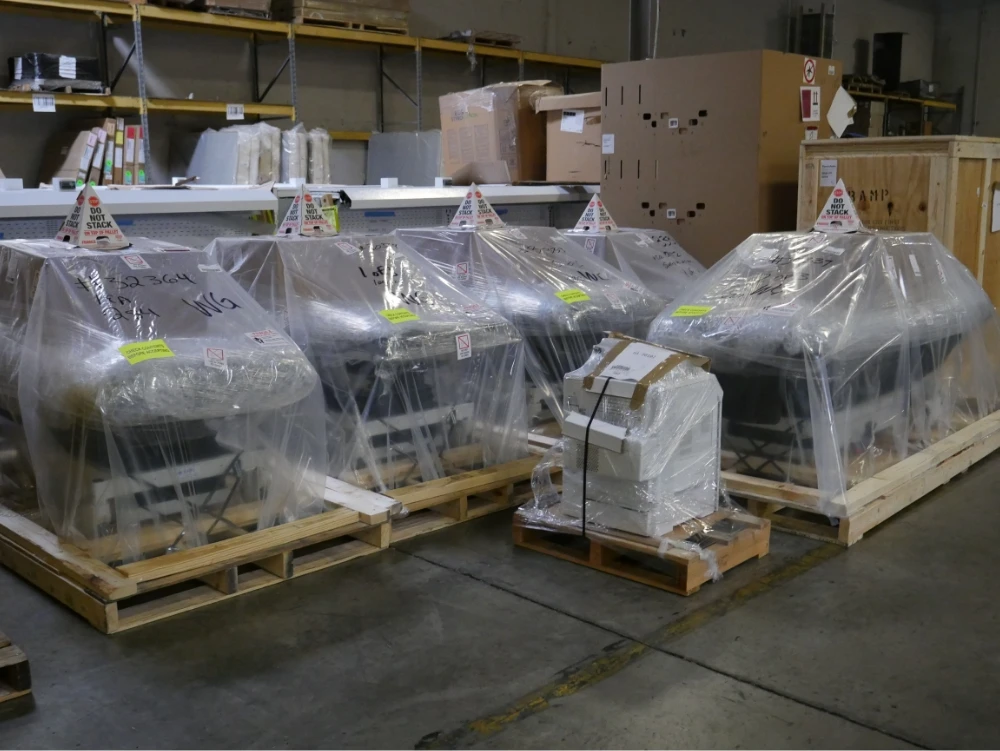 Medical Equipment wrapped and in storage