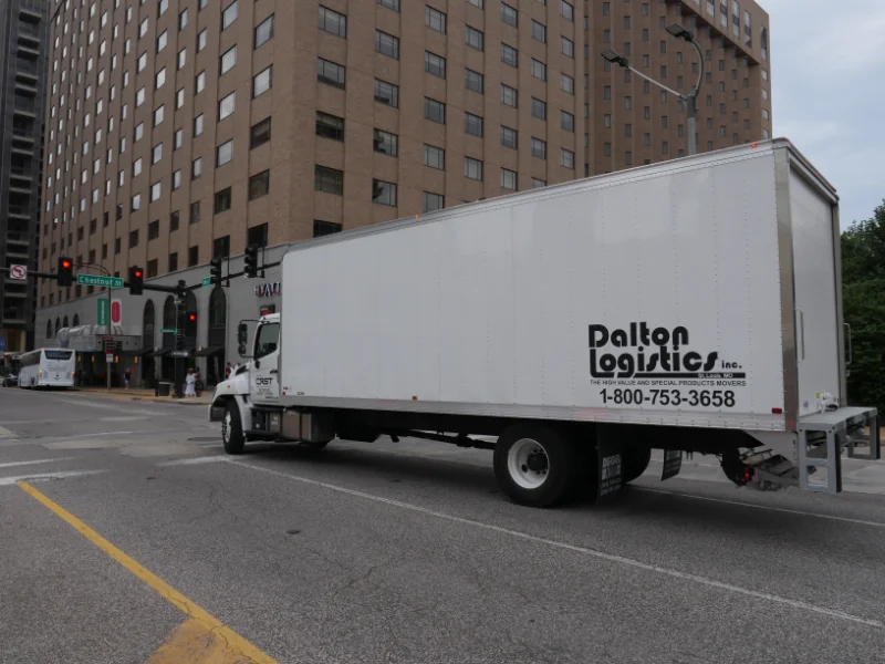 Dalton Logistics Van driving in town