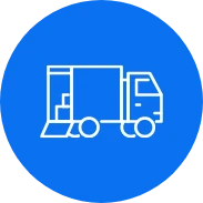 a truck with boxes in the back icon